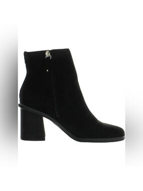 Women’s Dr. Scholl’s Ride Away Black Faux Suede Stacked Ankle Boots Size 9.5 US
